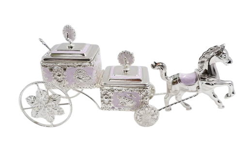 Horse Carriage Jar Set — 2 Pieces with Spoons — Art N Soul