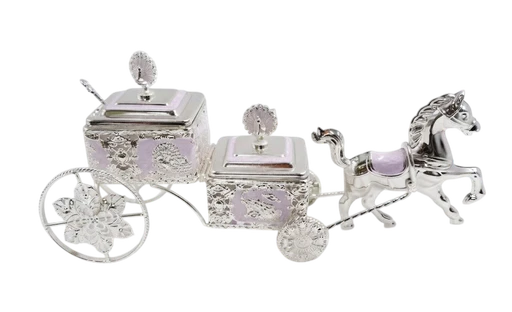 Horse Carriage Jar Set — 2 Pieces with Spoons — Art N Soul