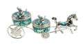 Round Horse Carriage Jar Set — 2 Pieces — Art N Soul