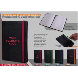 101-B122*Colorful Laser engrave notebook with Memorandum