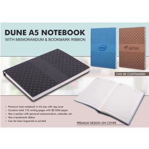 101-B129*Dune A5 notebook with memorandum & Bookmark ribbon