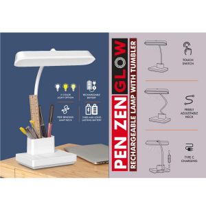 101-E357*PenZen Glow Rechargeable lamp with tumbler 3 color light Double battery Side light