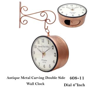 METAL 6" CARVING CLOCK